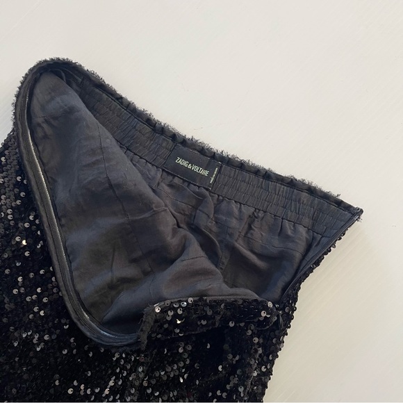 Zadig & Voltaire Raleg Tube Sequin Mini Dress Black - Picture 8 of 16